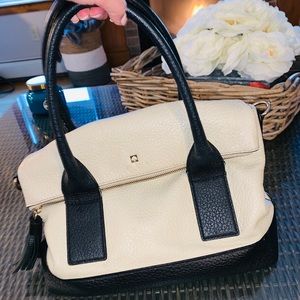 Kate Spade ♠️ cream & black bag